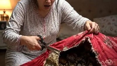 ​حماتي، ، متعودة كل سنة تبعتلنا لحاف فايبر من اللي بتعمله بإيدها.