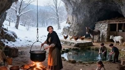بعد وفاة زوجها طردوها مع أطفالها الأربعة… لكن ما فعلته داخل كهفٍ في الجبل صدم الجميع